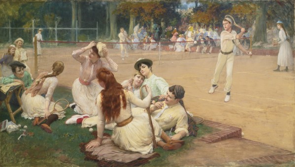 A game of tennis by Frederick Arthur Bridgman